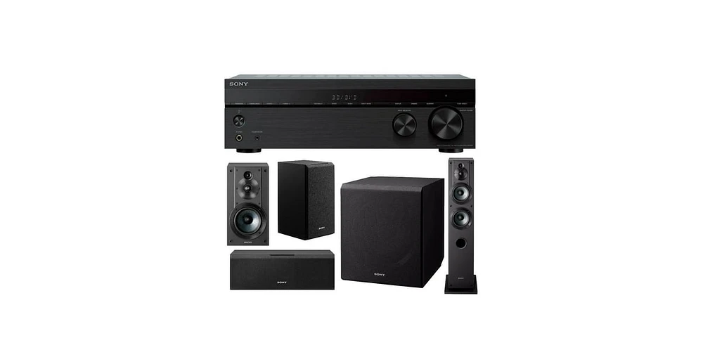 Sony STRDH590 5.2ch Home Theater Av Receiver with Speaker and Subwoofer Bundle