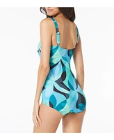 Gabar Women's Missy Abstract Island V-Neck One piece Swimsuit