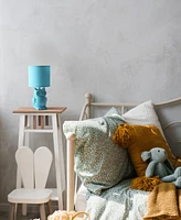 Simple Designs 12.8" Tall Contemporary Ceramic Owl Bedside Table Desk Lamp with Matching Fabric Shade