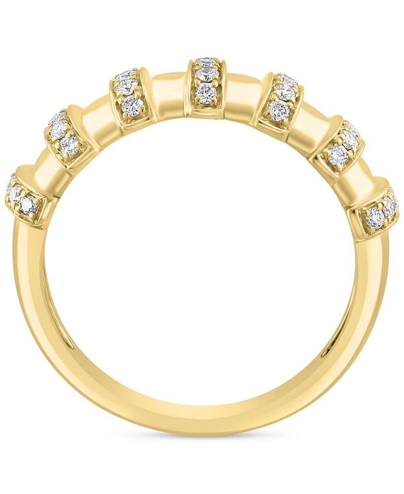 Effy Diamond Multirow Statement Ring (1/3 ct. t.w.) in 14k Gold