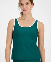 Id Ideology Women's Ottoman Ribbed Tank Top, Created for Macy's