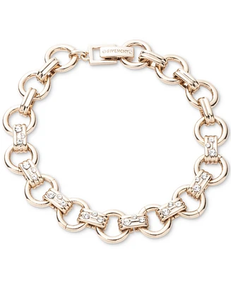 Givenchy Gold-Tone Crystal Round Link Flex Bracelet