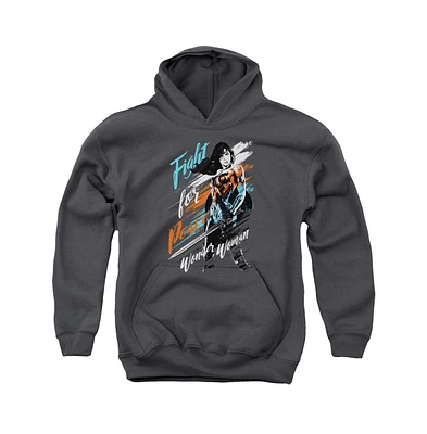Wonder Woman Boys Movie Youth Fight For Peace Pull Over Hoodie / Hooded Sweatshirt
