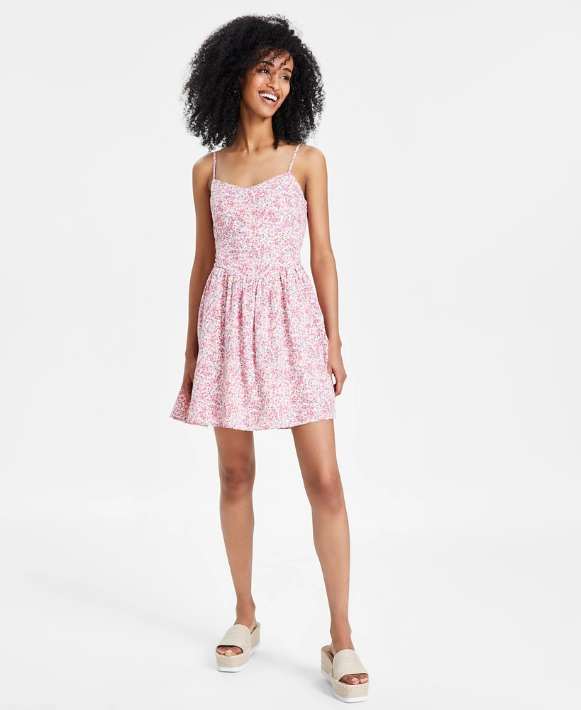 Tinseltown Juniors' V-Waist Mini Dress