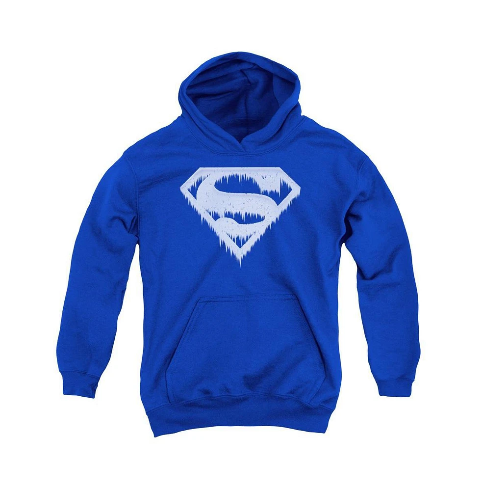 Superman Boys Youth Ice And Snow Shield Pull Over Hoodie / Hooded Sweatshirt