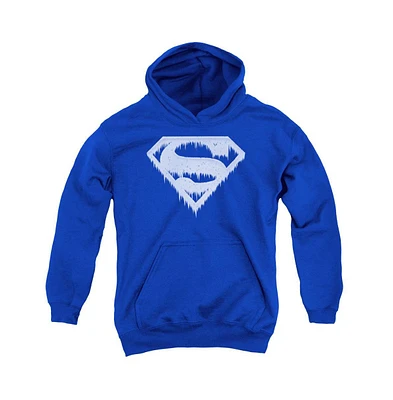 Superman Boys Youth Ice And Snow Shield Pull Over Hoodie / Hooded Sweatshirt