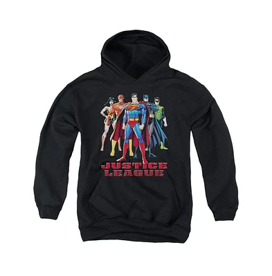 Justice League of America Boys Youth Pull Over Hoodie / Hooded Sweatshirt