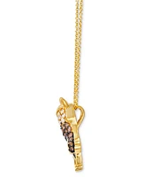 Le Vian Chocolate Ombre Diamond Horse Adjustable 20" Pendant Necklace (1/2 ct. t.w.) in 14k Gold