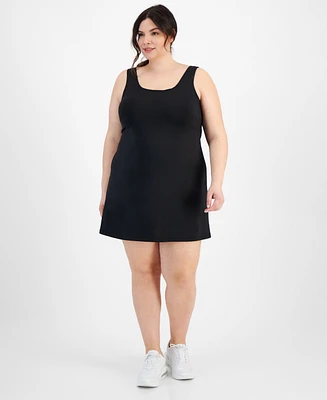 Id Ideology Plus Solid Performance Dress, Created for Macy's