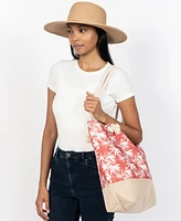 BCBGeneration Printed Tote Bag and Floppy Hat Set