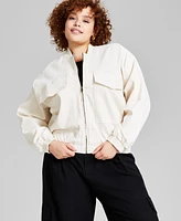 And Now This Trendy Plus Long-Sleeve Twill Jacket, Created for Macy's