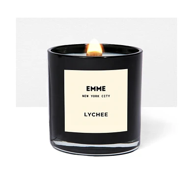 Emme nyc Natural Soy Lychee Scented Candle Jar, 10 oz
