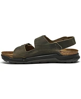 Birkenstock Men's Milano Crosstown Waxy Leather Two Strap Sandals from Finish Line