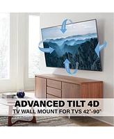 Sanus VLT7-B2 Large Advanced Tilt 4D Tv Wall Mount for TVs 42"-90"