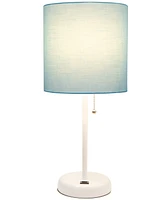Creekwood Home Oslo 19.5" Contemporary Bedside Usb Port Feature Standard Metal Table Desk Lamp