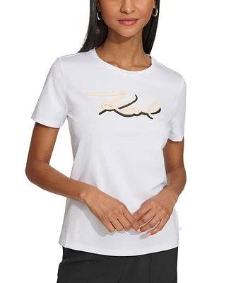 Karl Lagerfeld Paris Women's Rope Logo T-Shirt