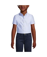 Lands' End Big Girls School Uniform Short Sleeve Oxford Dress Shirt