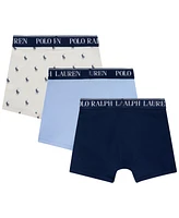 Polo Ralph Lauren Big Boys Cotton Stretch Boxer Briefs 3-Pack