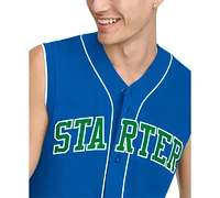 Starter Men's Regular-Fit Logo Embroidered Sleeveless Button-Down Baseball Jersey