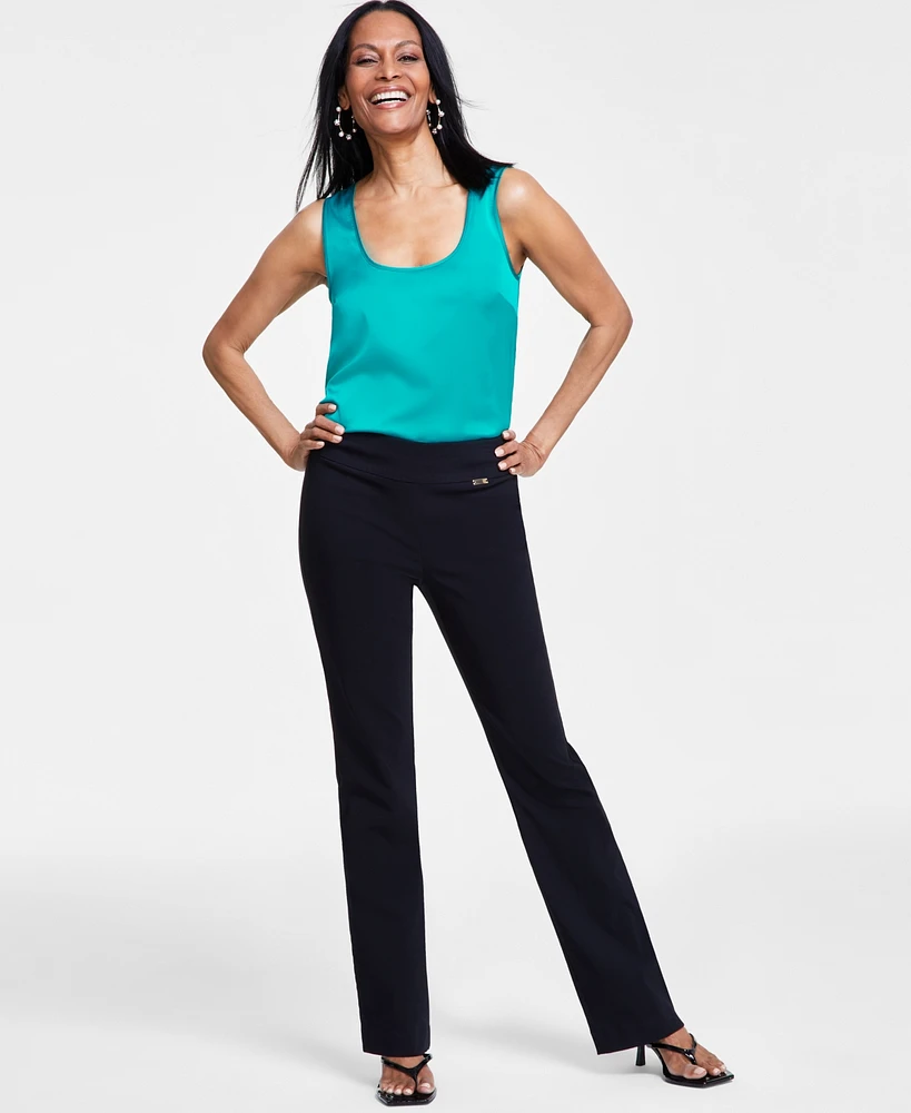 I.n.c. International Concepts Women's Tummy-Control Mini Bootcut Pants, Created for Macy's