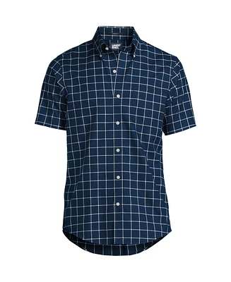 Lands' End Big & Tall Short Sleeve Traditional Fit No Iron Sportshirt