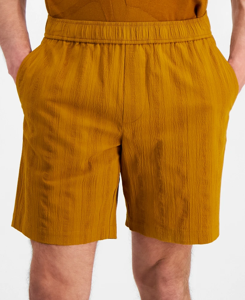 Alfani Men's Textured Cotton Drawstring Three-Pocket Shorts, Created for Macy's