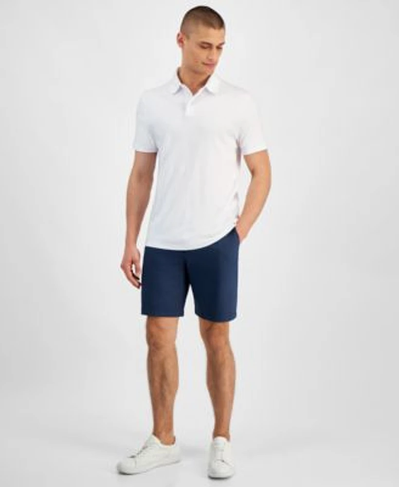 Calvin Klein Mens Supima Cotton Polo Shirt Refined Slim Fit Shorts