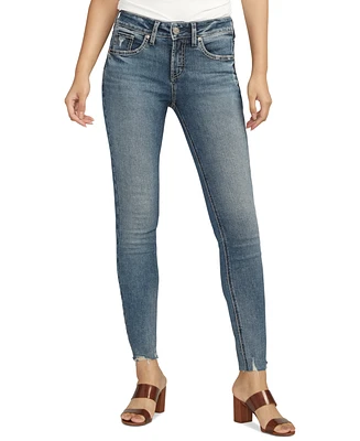 Silver Jeans Co. Women's Suki Faded Raw-Hem Skinny