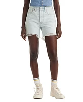 Levi's 501 Mid-Thigh High Rise Straight Fit Denim Shorts