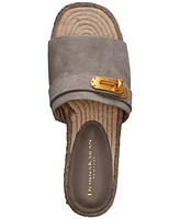 Donna Karan Taci Slip-On Turnbuckle Slide Sandals