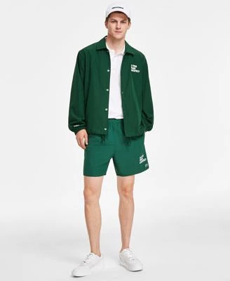 Lacoste Mens Embroidered Pique Cap Lightweight Snap Front Coach Jacket L.12.12 Classic Fit Short Sleeve Pique Polo Shirt Quick Dry Printed 6 Swim Trunks