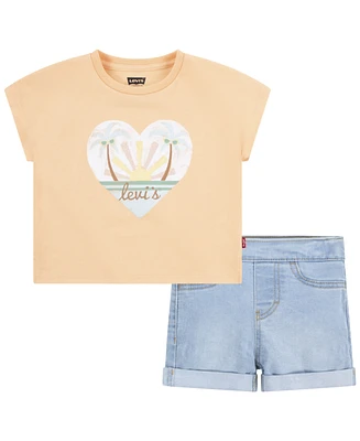 Levi's Toddler Palm Dolman Tee and Shorts Set