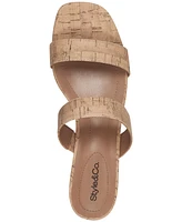 Style & Co Women's Victoriaa Double Band Block Heel Dress Sandals, Created for Macy's