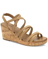Style & Co Women's Arloo Strappy Elastic Wedge Sandals, Created for Macy's
