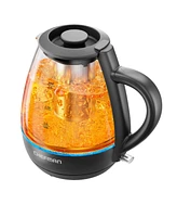 Chefman 1L Electric Glass Kettle with Tea Infuser, Led Indicator Light, Automatic Shutoff