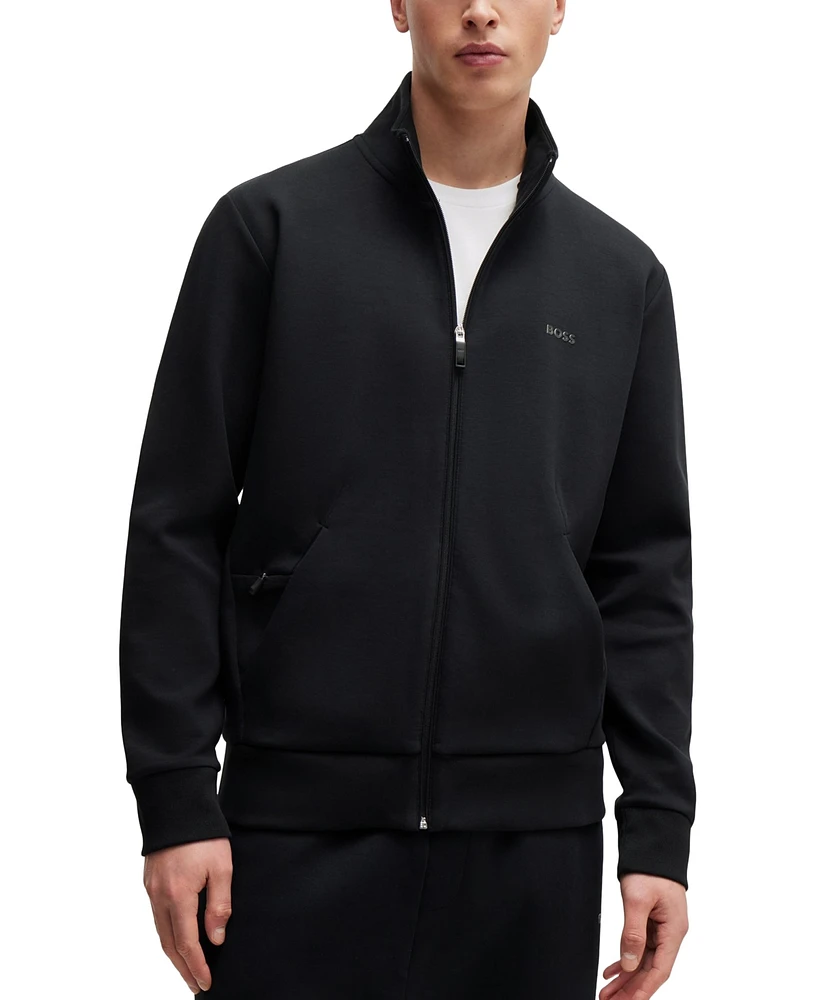 Boss by Hugo Boss Men's Logo Print Zip-Up Sweatshirt