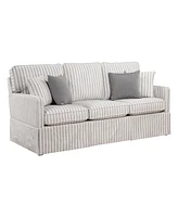 White Label Emilio 79" polyester Sofa - Multi