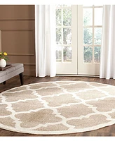 Safavieh Amherst AMT423 Wheat and Beige 5' x 5' Round Area Rug