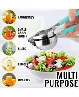 Zulay Kitchen Large Manual Citrus Press Juicer and Lime Squeezer Stainless Steel