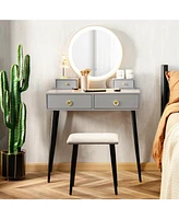 Slickblue Vanity Table Set with Mirror For Bedroom