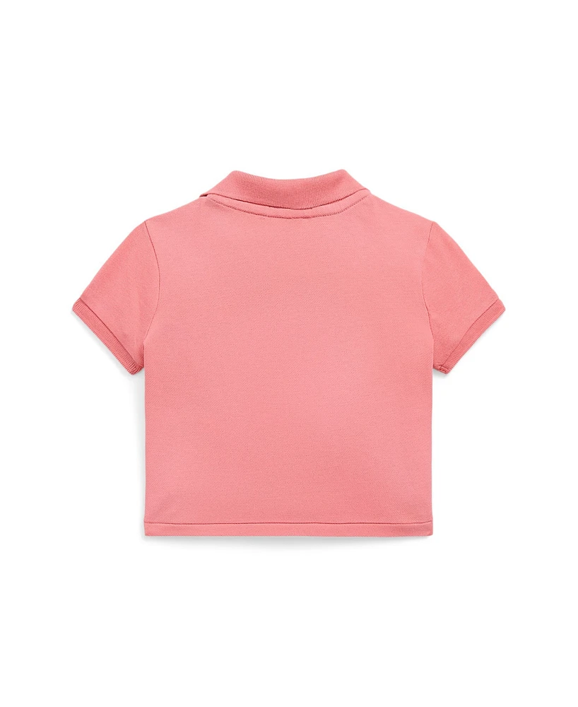 Polo Ralph Lauren Toddler and Little Girls Twist-Front Stretch Mesh Shirt