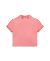 Polo Ralph Lauren Toddler and Little Girls Twist-Front Stretch Mesh Shirt