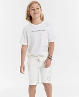 Tommy Hilfiger Big Boys Essentials Logo T Shirt Relaxed Fleece Shorts