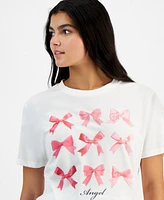 Grayson Threads, The Label Juniors' Bow Graphic T-Shirt