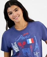 Grayson Threads, The Label Juniors' Paris Graphic-Print Tee