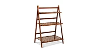 Slickblue 3 Tiers Outdoor Stand Bamboo Flower Pot Shelf