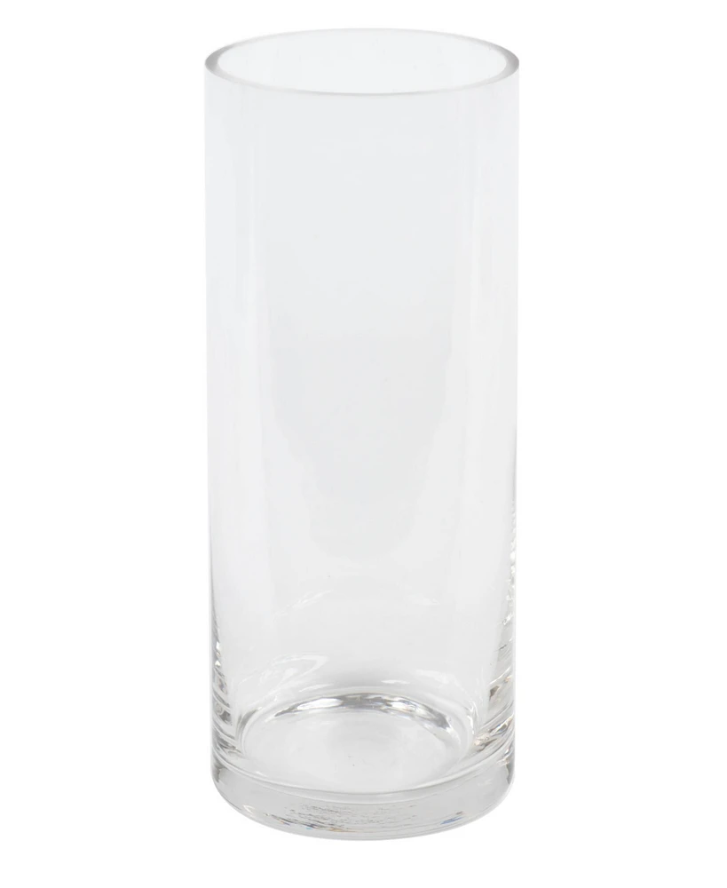 Vickerman 10" Clear Cylinder Glass Container. Includes two pieces per set.