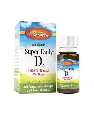 Carlson Labs Carlson - Super Daily D3 1,000 Iu (25 mcg) per Drop, Vitamin D Drops, 1