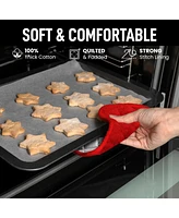3-Pack Cotton Pot Holders for Kitchen - Heat Resistant, Machine Washable, & Comfortable Grip Oven Hot Pads