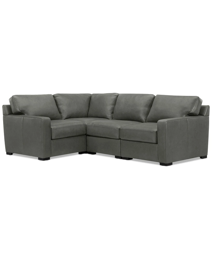 Radley 101" 4-Pc. Leather Corner Sectional, Created for Macy's